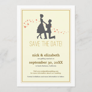 Invitation Sweet Silhouette Proposition Enregistrer la date (