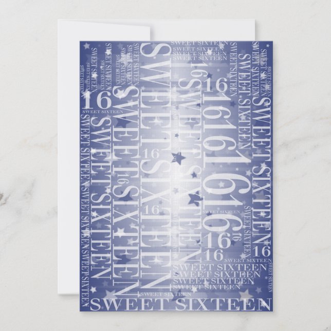 Invitation Sweet sixteen (Devant)
