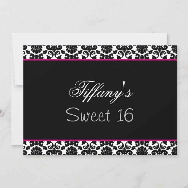 Invitation sweet sixteen (Devant)
