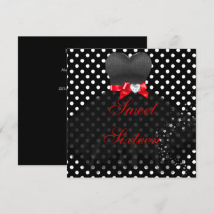 Invitation SWEET SIXTEEN 16e fête d'anniversaire