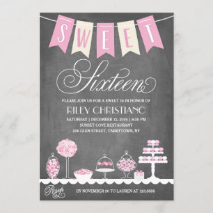 Invitation sweet sixteen   Anniversaire