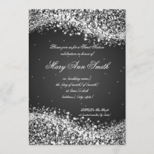 Invitation sweet sixteen Anniversaire Fête Flambant Vague Noi
