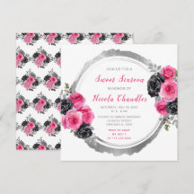 Sweet sixteen de Fleurs Élégantes Rose et Argent C