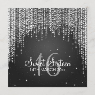 Invitation Sweet sixteen de la nuit Noir