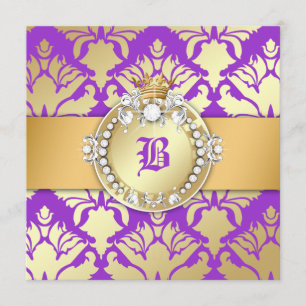 Invitation sweet sixteen de la Reine de miroitement de la