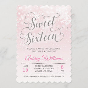 Invitation Sweet sixteen des Wonderland de la fille rose Ann