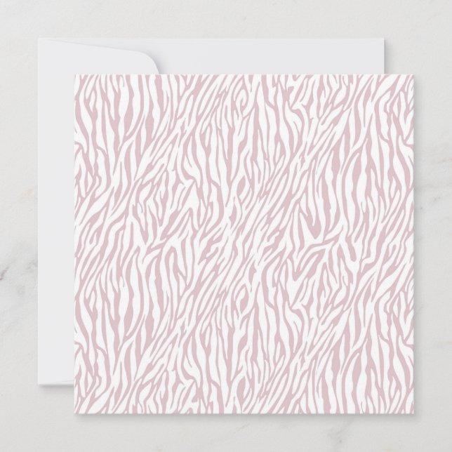 Invitation Sweet sixteen d'impression rose blanc Zebra (Devant)
