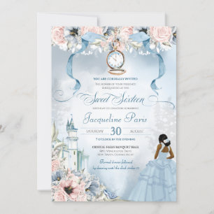 Invitation Sweet sixteen Fairy Tale Princess Cinderella Thème