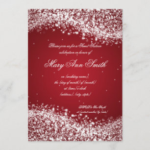 Invitation Sweet sixteen fête d'anniversaire Sparkling Wave R