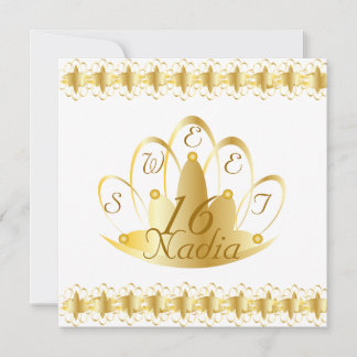 Invitation Sweet sixteen Flamboyant Tiaras-Cust.