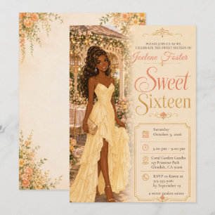Invitation Sweet Sixteen Gazebo Jaune