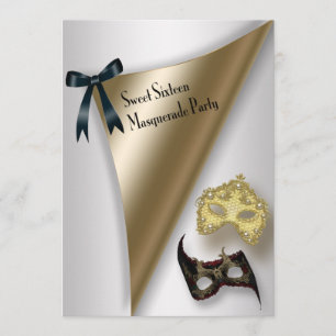 Invitation Sweet sixteen Masquerade
