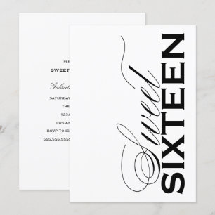 Invitation Sweet sixteen moderne