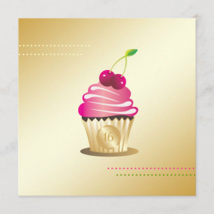 Invitation Sweet sixteen Monogramme 311-Cupcake Paradise