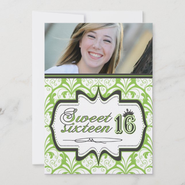Invitation sweet sixteen - Personnalisable (Devant)