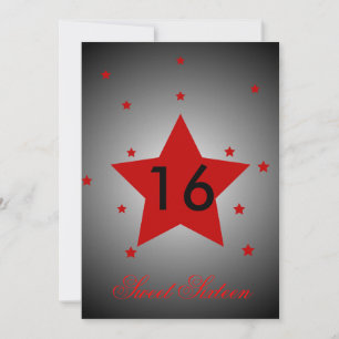 Invitation Sweet sixteen-Personnaliser étoile céleste