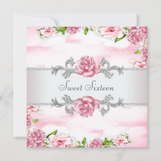Invitation Sweet sixteen rose Roses