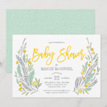 Sweet Sprigs Baby shower neutre pour les femmes