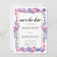Sweet Spring Floral Abstrait Enregistrer la date C