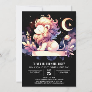Invitation Sweet Whimsy Lion anniversaire