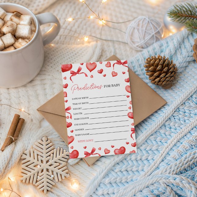 Invitation Sweetheart Baby Shower Predictions Card (Créateur téléchargé)