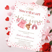 Sweetheart valentine's clothesline baby shower