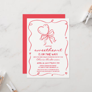 Invitation Sweetheart whimsical lollypop Baby Shower