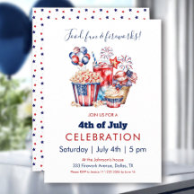 Sweets & Fireworks 4 juillet Parti patriotique