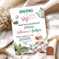 Swing ou Sip Par-Tea Golf Baby Genre Revela