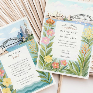 Invitation Sydney Opera House Mariage du pont du port