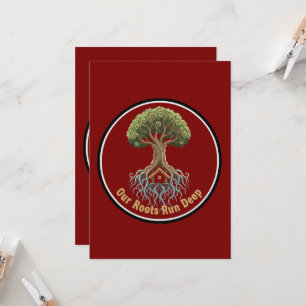 Invitation Symbole arbre généalogique de la vie 'Nos racines 