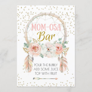 Invitation Symbole Boho Dream-attrcher Momosa Bar Sign 5x7"