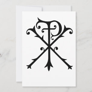 Invitation Symbole Chi Rho du Christ Inspirationnel chrétien