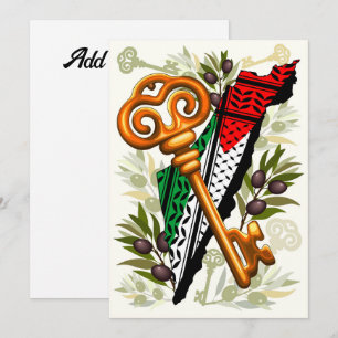 Invitation Symbole clé palestinien du droit au retour