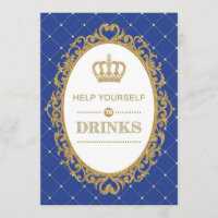 Symbole de boisson Prince Royal Gold Baby shower D