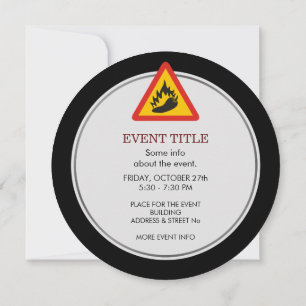 Invitation Symbole de danger de poivre chaud