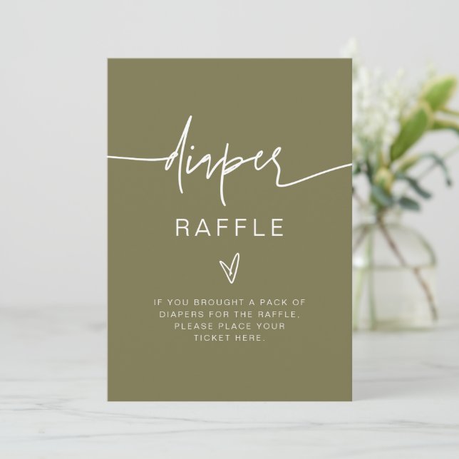 Invitation SYMBOLE DE JEU MARLO BOHÉSIEN Olive Green Diaper (Debout devant)