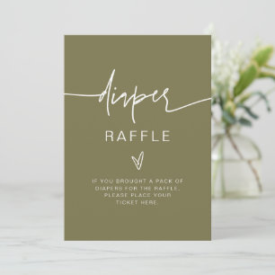 Invitation SYMBOLE DE JEU MARLO BOHÉSIEN Olive Green Diaper