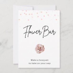Invitation Symbole de la barre de fleurs des points roses mod
