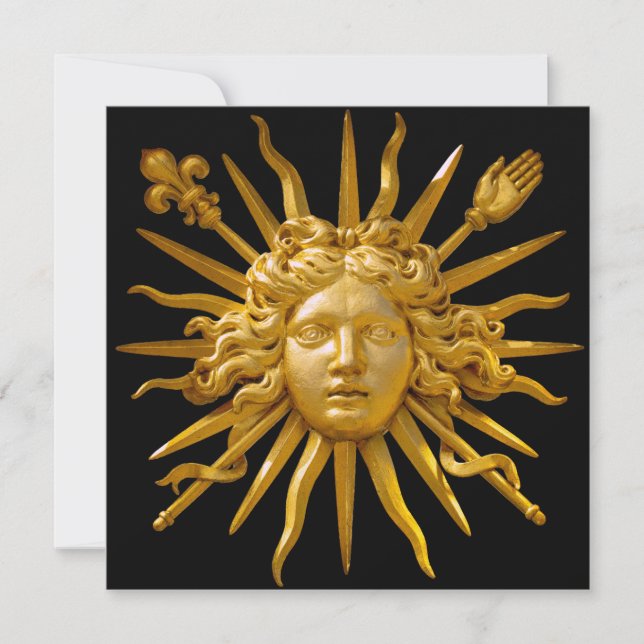 Invitation Symbole de Louis XIV le Roi Soleil (Devant)