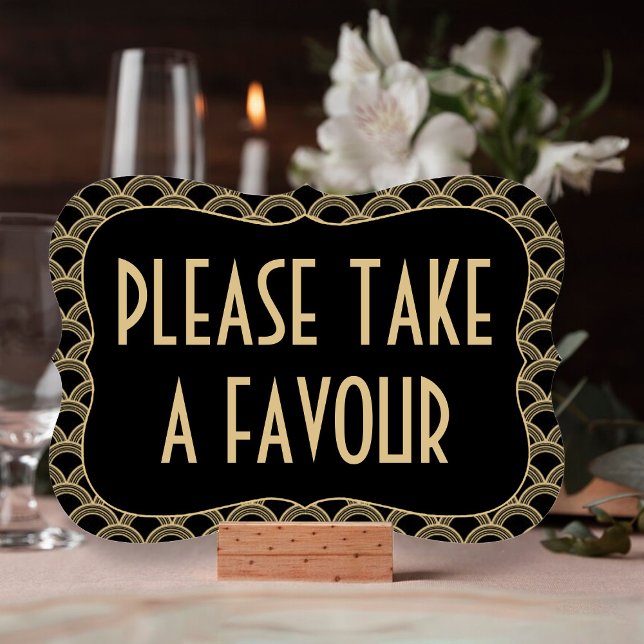 Invitation Symbole de mariage Gatsby de Black & Gold des anné (Créateur téléchargé)