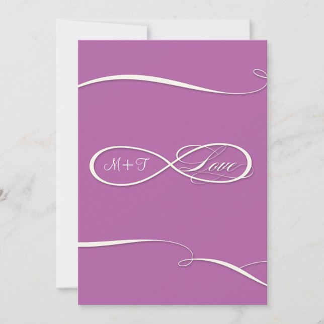 Invitation Symbole d'infini Signe Infinite Love Mariages Scro (Devant)