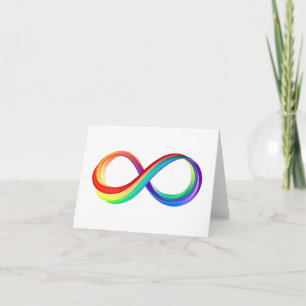 Invitation Symbole d'infinité arc-en-ciel stratifié