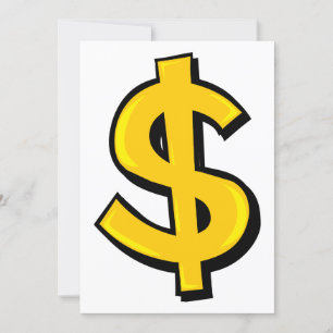 Invitation SYMBOLE Dollar Jaune