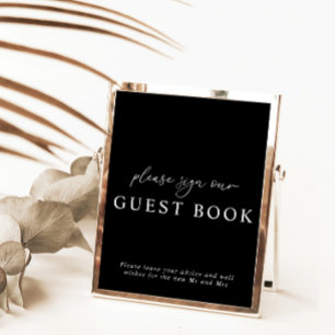 Invitation Symbole du livre d'or du Mariage de calligraphie m