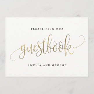 Invitation Symbole du livre d'or - Lovely Calligraphy
