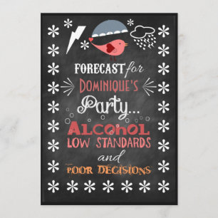 Invitation Symbole du pub Rétro Chalkboard Anniversaire Invit
