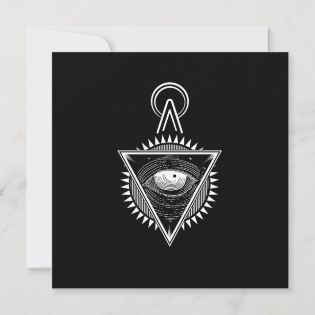 Invitation Symbole Illuminati Conspiration Masonic Triangle C (Devant)