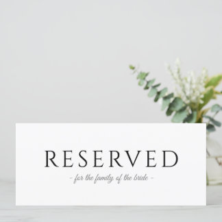 Invitation Symbole Mariage de typographie simple réservé