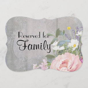 Invitation Symbole Mariage Famille Réservée Floral Rustique É
